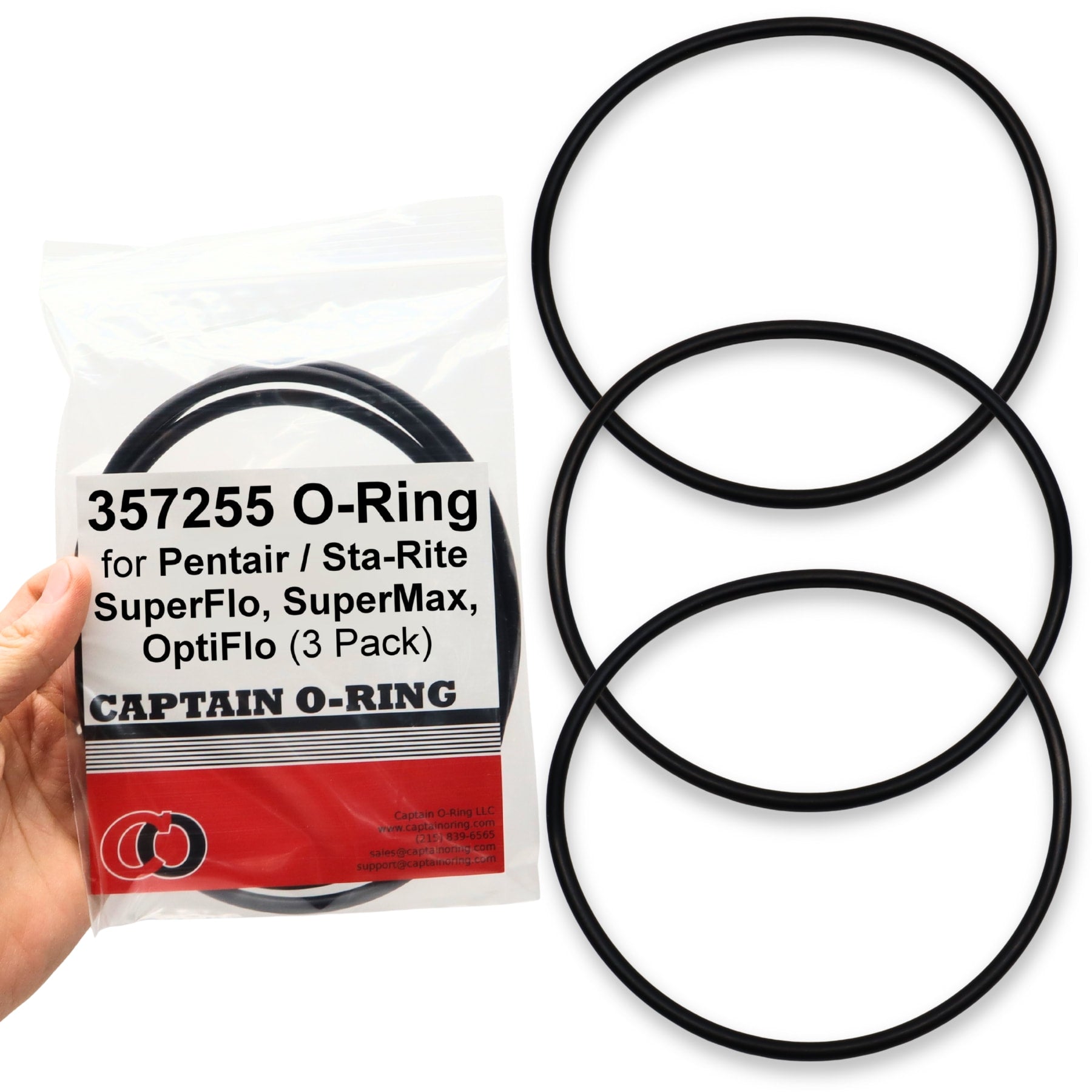357255 Lid O-Ring for Pentair SuperFlo Sta-Rite SuperMax Pool and Spa Pump (3 Pack)