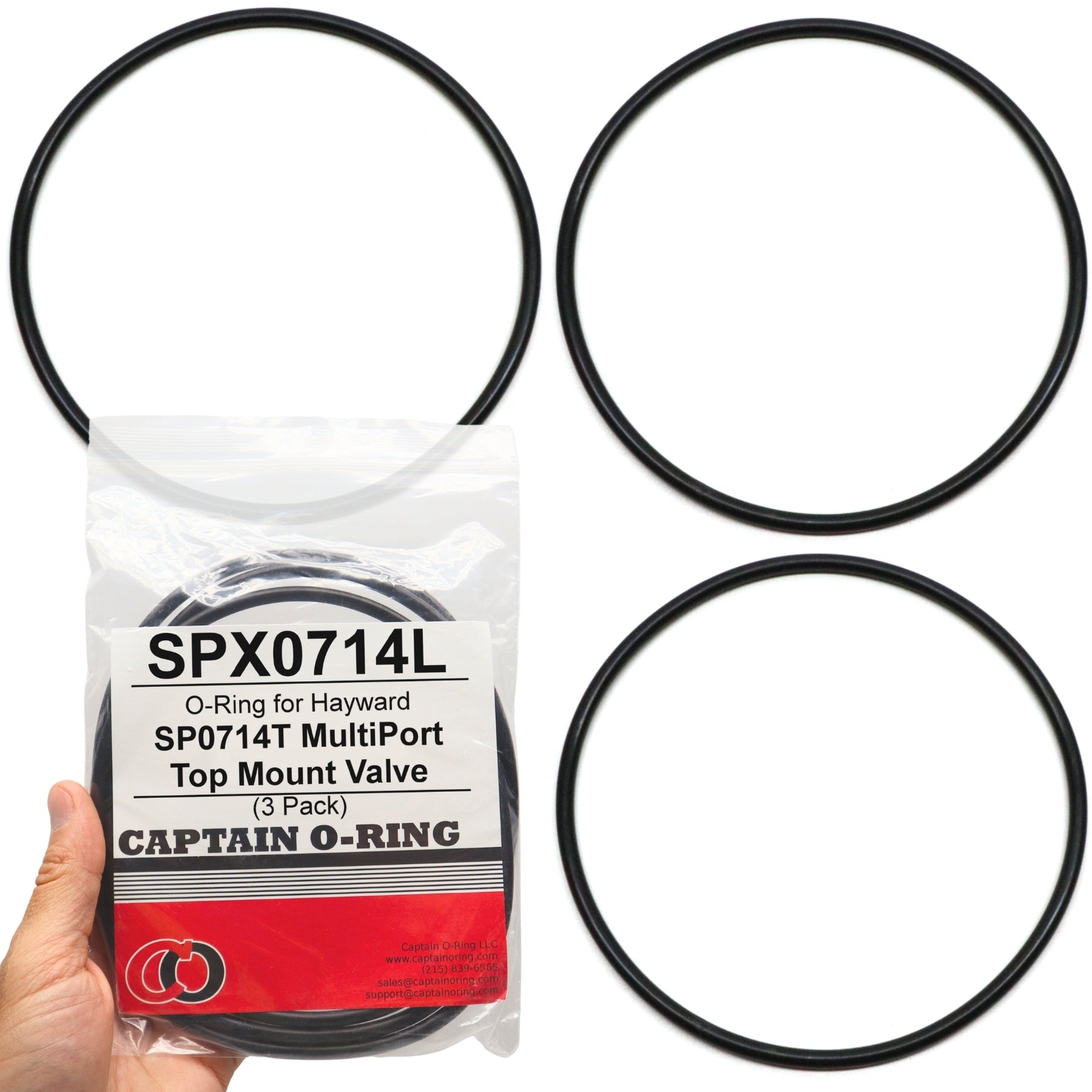 Hayward SPX0714L Cover O-Rings for SP0714T Multiport Valve and Sand Filter Systems (3 Pack)