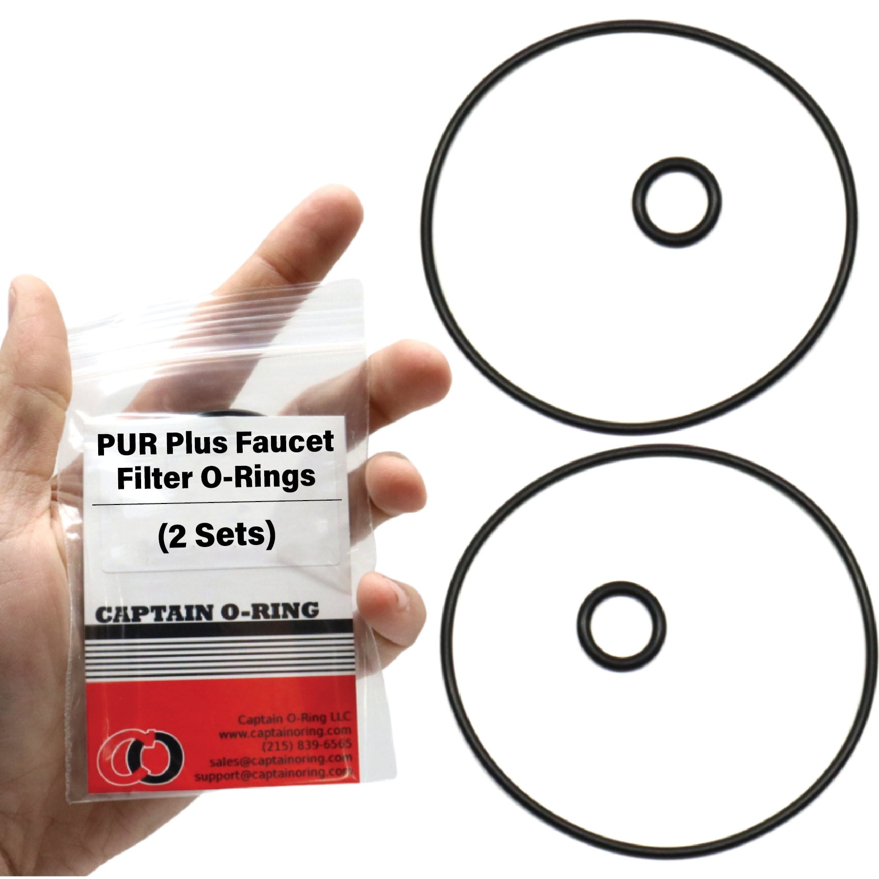 O-Rings for PUR Plus Sink Faucet Filters (2 Sets)