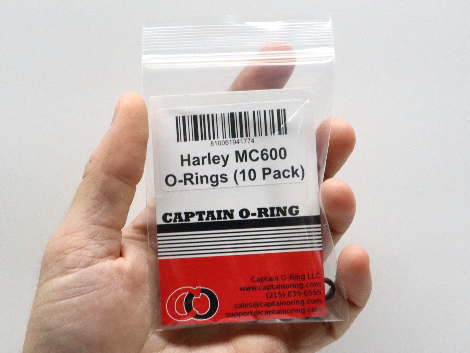 MC600 (MC600-5) O-Rings for Harley Davidson Fuel Line Male End (10 Pack)