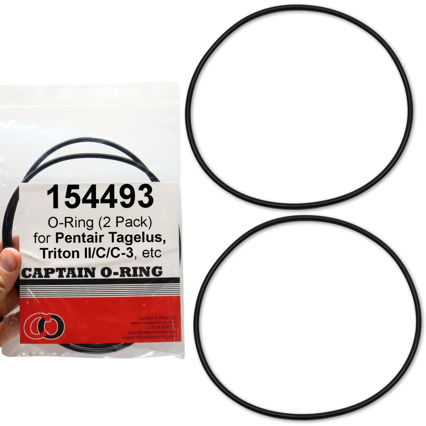 154493 Closure O-Rings for Pentair PacFab Tagelus Triton C-3 Sand Filters (2 Pack)