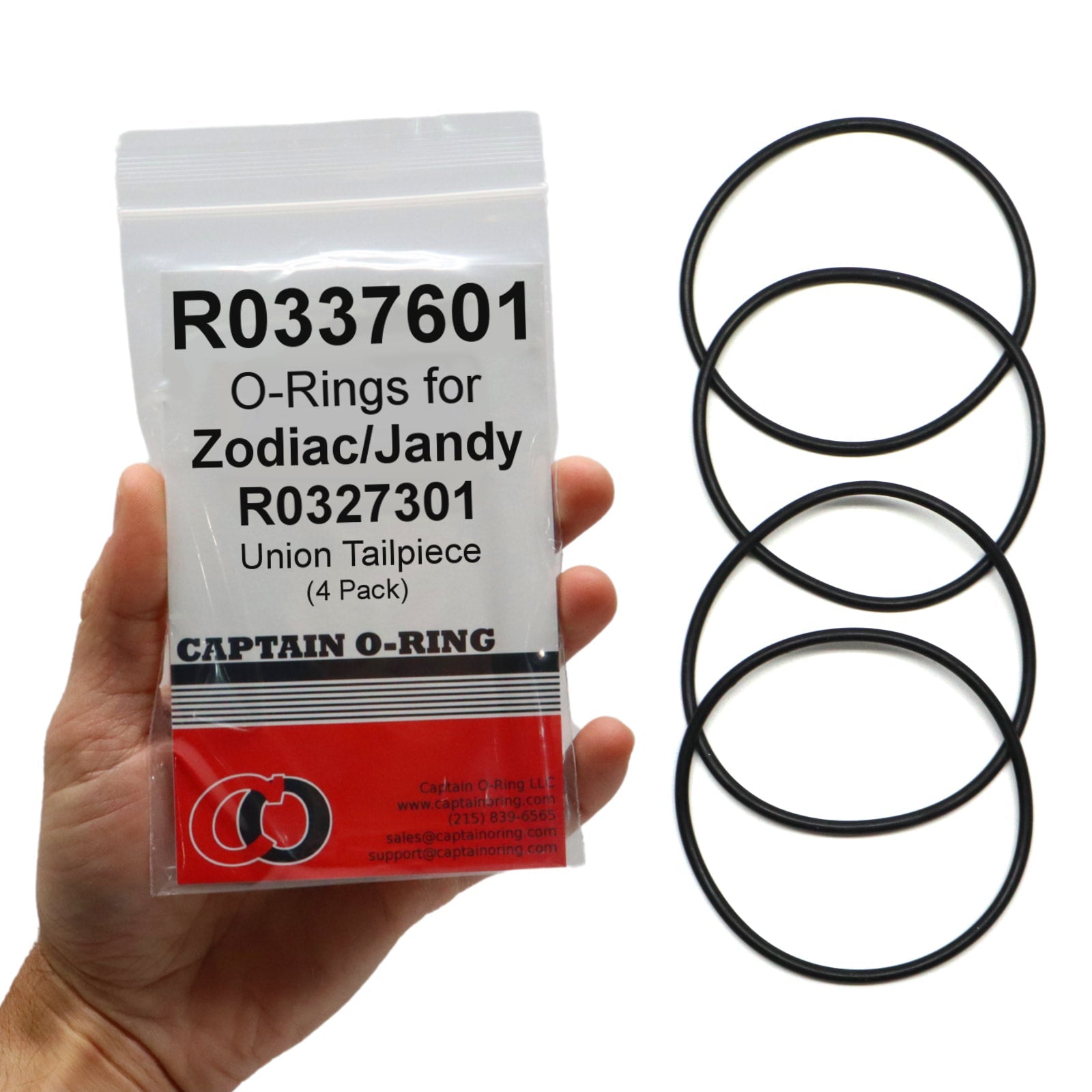 R0337601 O-Rings for Zodiac Jandy R0327301 Union Tailpiece (4 Pack)