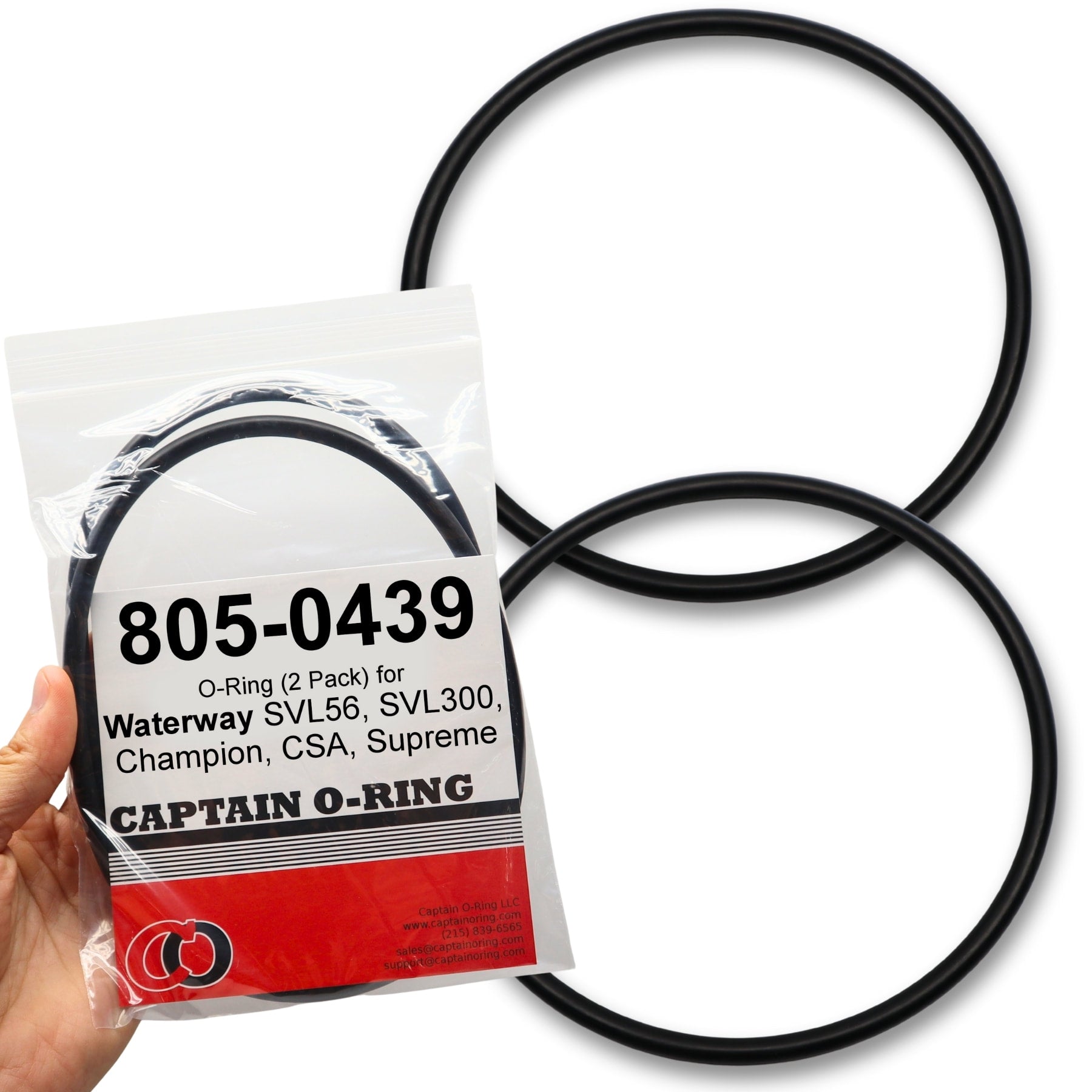 805-0439 O-Rings for Waterway SVL56 SVL300 Champion CSA Supreme Pool Pumps (2 Pack)