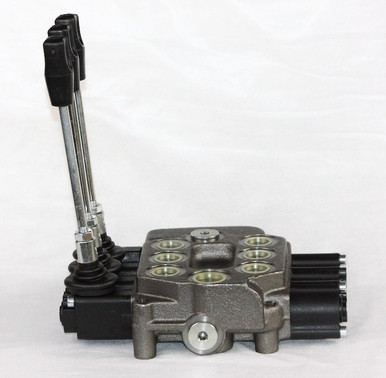 Monoblock type Directional Control Valve (VDM6): 4 Spools, Double Acting, SAE-08 Inlet, SAE-10 Outlet, 5000 Max PSI, 2550 PSI Relief Setting