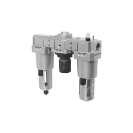 1/4" NPT - Filter Regulator Lubricator w/ Auto Drain and Gauge