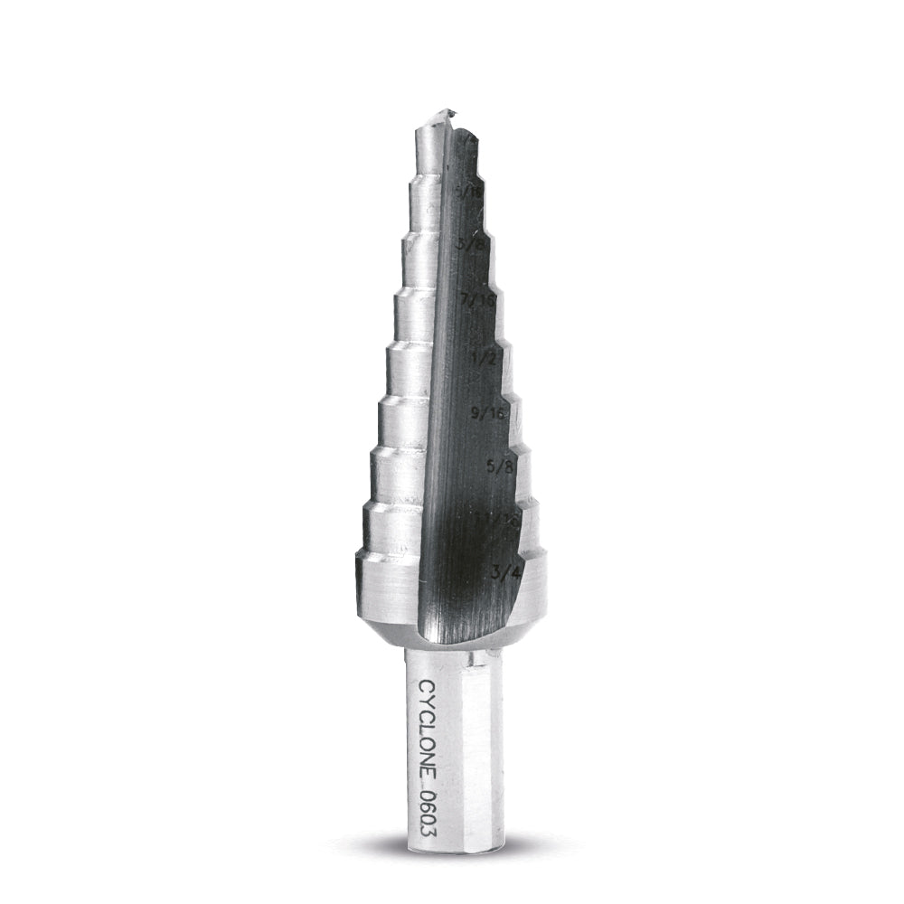 Evolution SD-9: 1/4 to 3/4 in. Straight Flute Step Drill