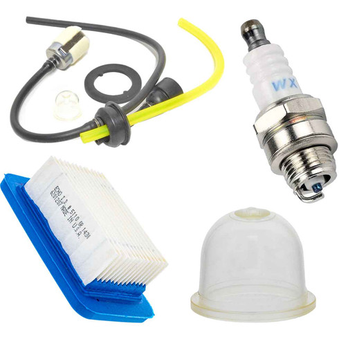 SHI EB600RT AIR-OIL-FUEL FILTERS SPARK PLUG FUEL LINES PRIMER BULB KIT