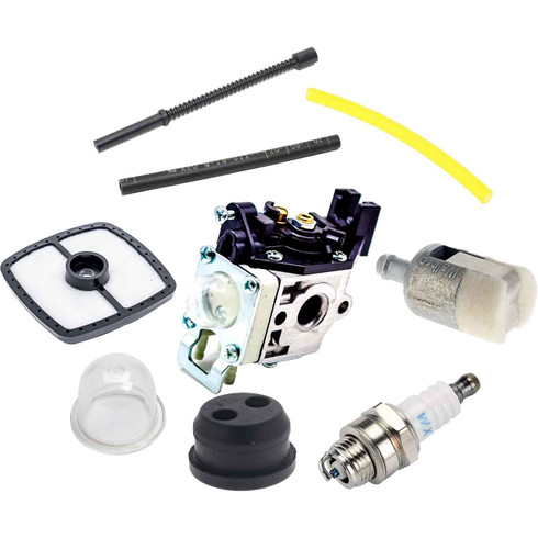 SHI HT235 COMPLETE CARBURETOR AIR-OIL-FUEL FILTERS SPARK PLUG FUEL LINES PRIMER BULB KIT