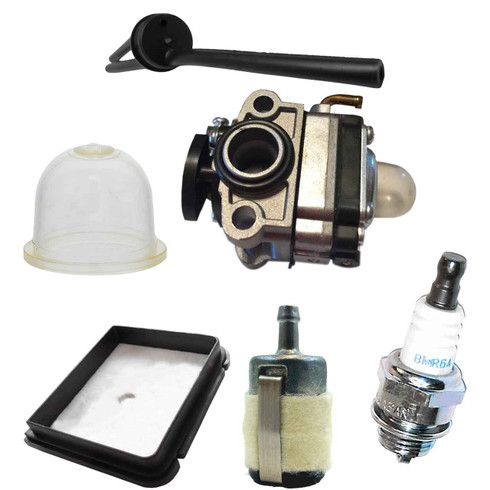 SHI P230s COMPLETE CARBURETOR AIR-OIL-FUEL FILTERS SPARK PLUG FUEL LINES PRIMER BULB KIT