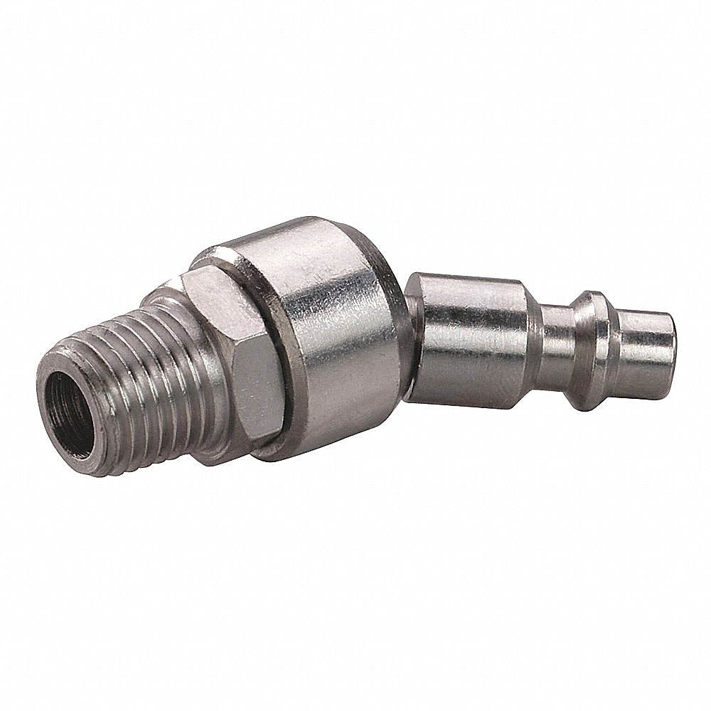 1/4" Industrial I/M Style Steel Swivel Plug with 1/4" MNPT Rolair