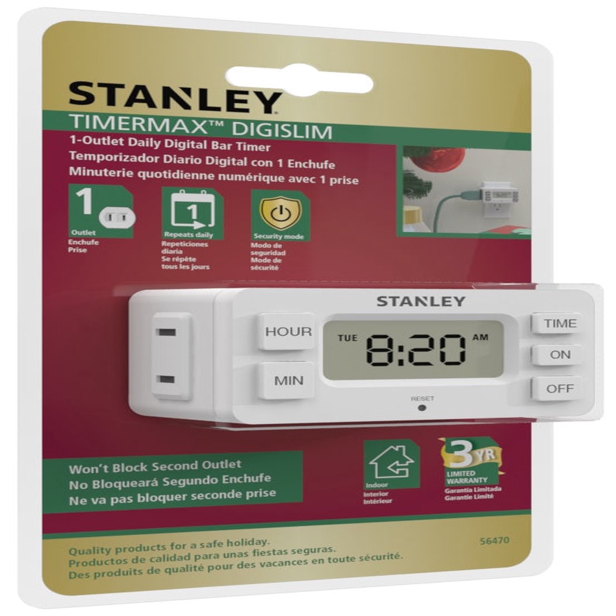 Stanley TimerMax DigiSlim Daily Digital Indoor Timer