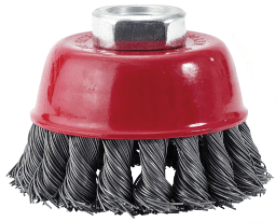 2-3/4" Knotted Cup Carbon Steel Wire Brush .02 Wire & 5/8-1 Carbon Wire Brush