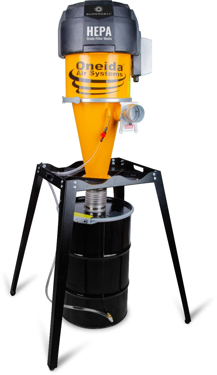 Supercell High-Pressure 30 Gal. Freestanding HEPA-GFM Cyclone Dust Collector