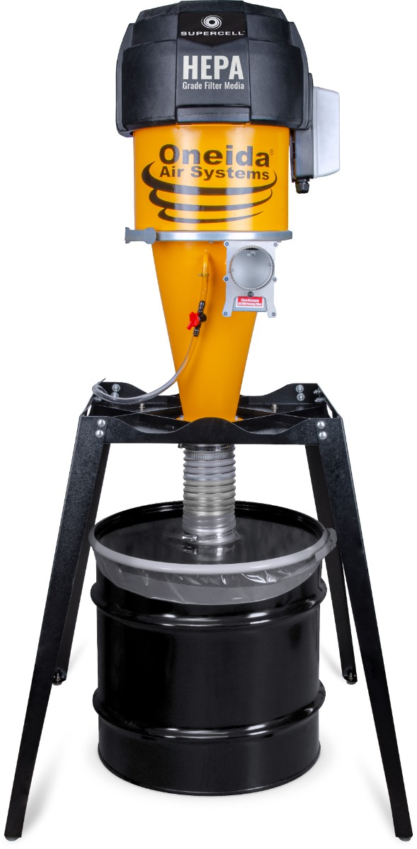 Supercell High-Pressure 35 Gal. Freestanding HEPA-GFM Cyclone Dust Collector