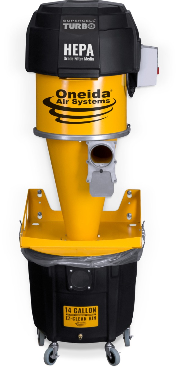 Supercell Turbo High-Pressure 14 Gal. Wall-Mounted HEPA-GFM Cyclone Dust Collector
