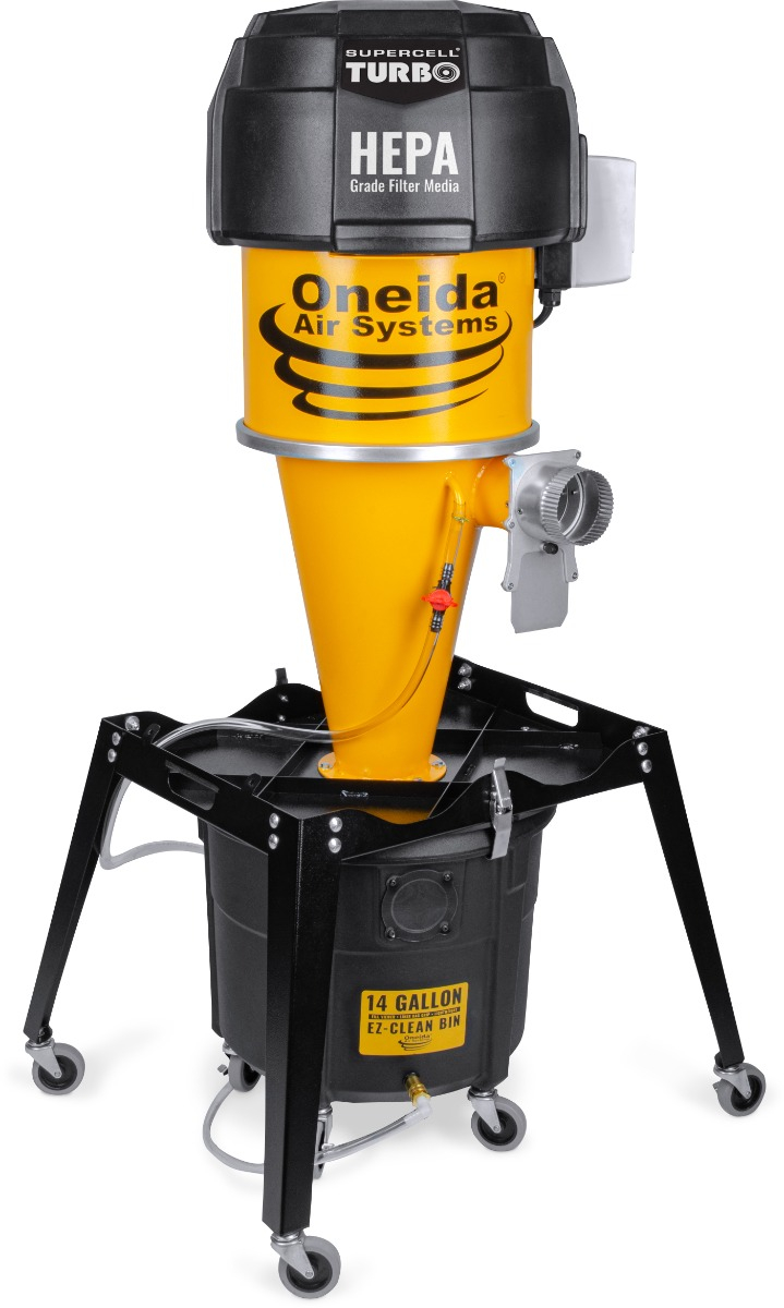 Supercell Turbo High-Pressure 14 Gal. Portable Freestanding HEPA-GFM Cyclone Dust Collector