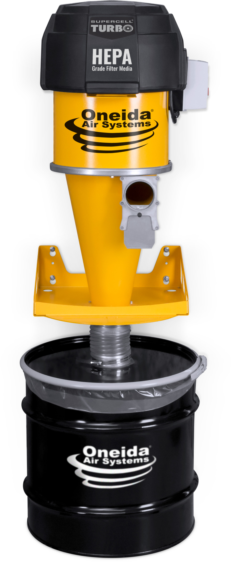 Supercell Turbo High-Pressure 35 Gal. Wall-Mounted HEPA-GFM Cyclone Dust Collector