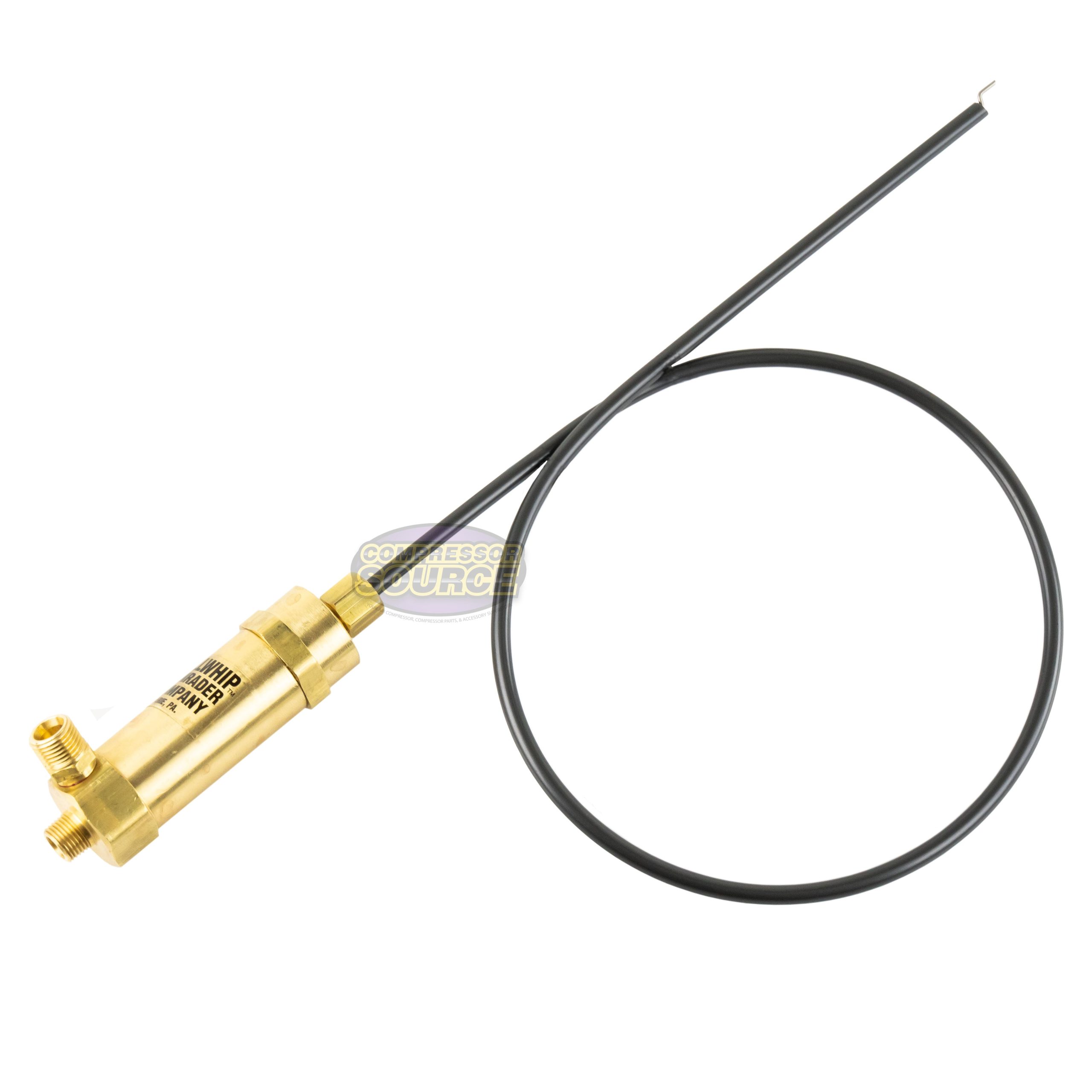 24" Bullwhip Large Throttle Control Cable With Side Port TCLI 8 HP and Larger Gas Air Compressors