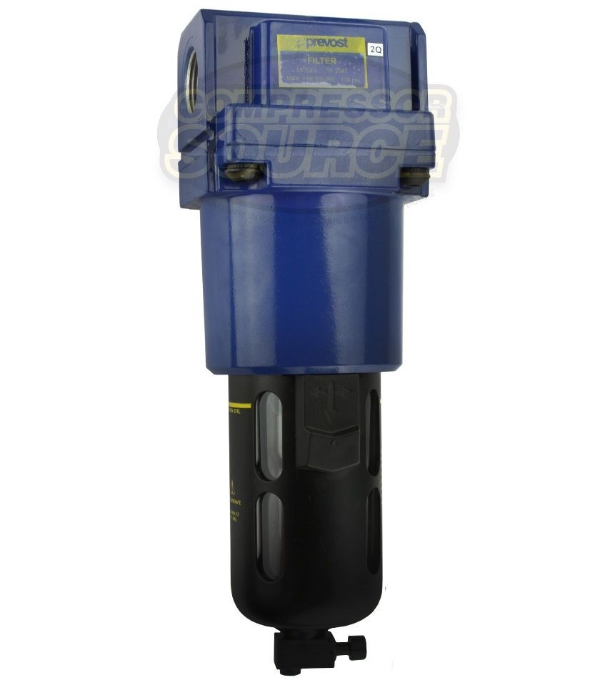 Prevost 3/4" Compressed Air In Line Moisture Water Filter Trap High CFM TF204