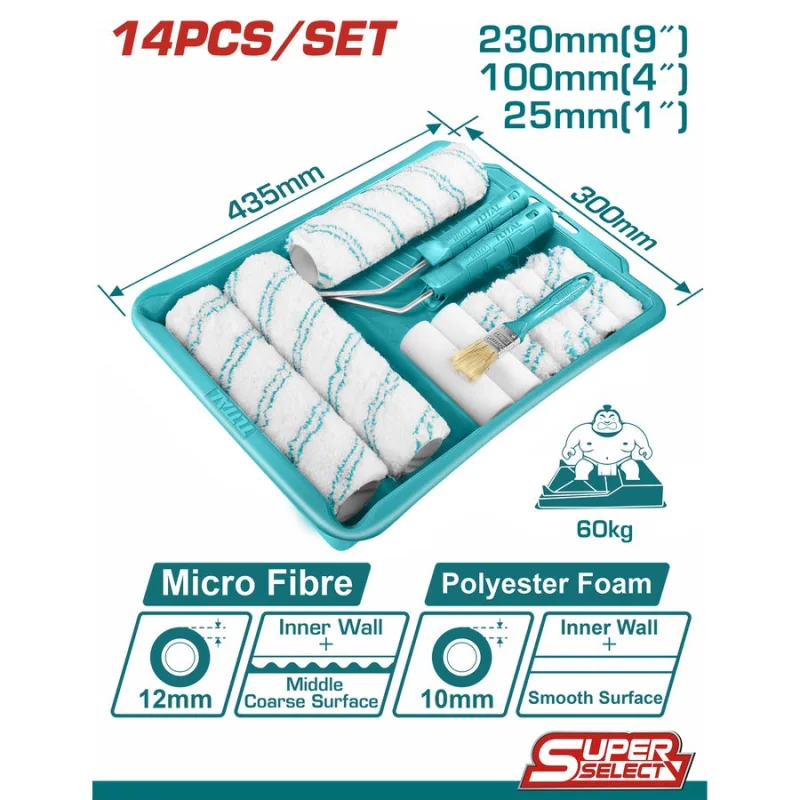 Total 14 in 1 Paint Tray Roller Set THT862302