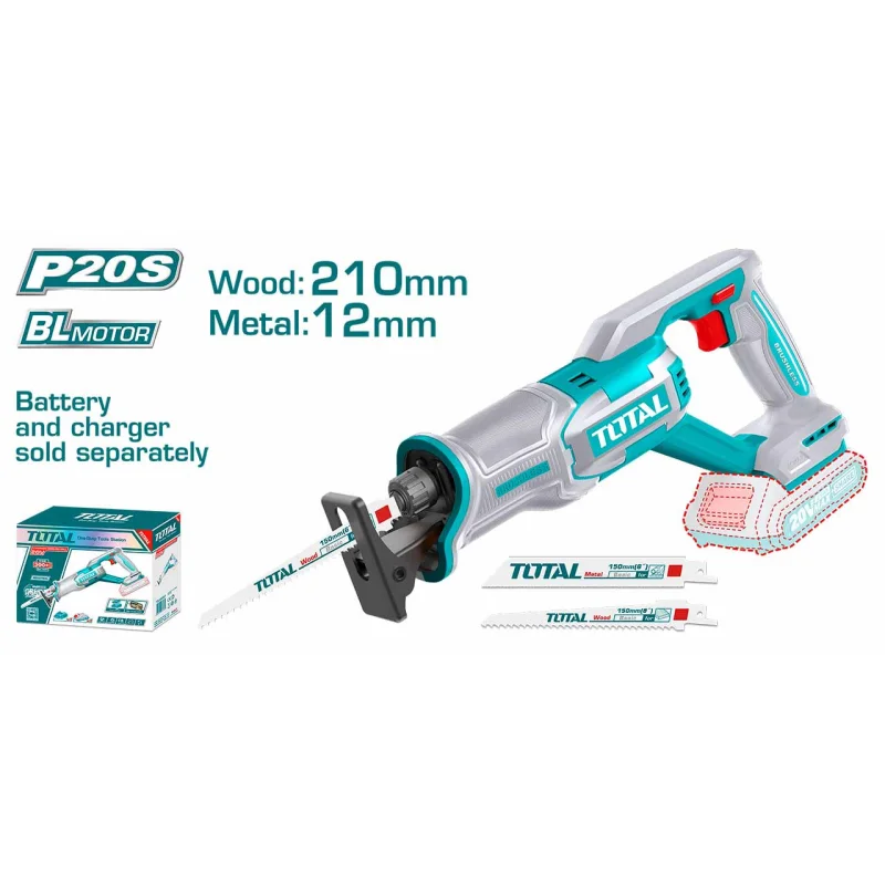 Total 20V Cordless 8 1/4″ Reciprocating Saw TRSLI2108