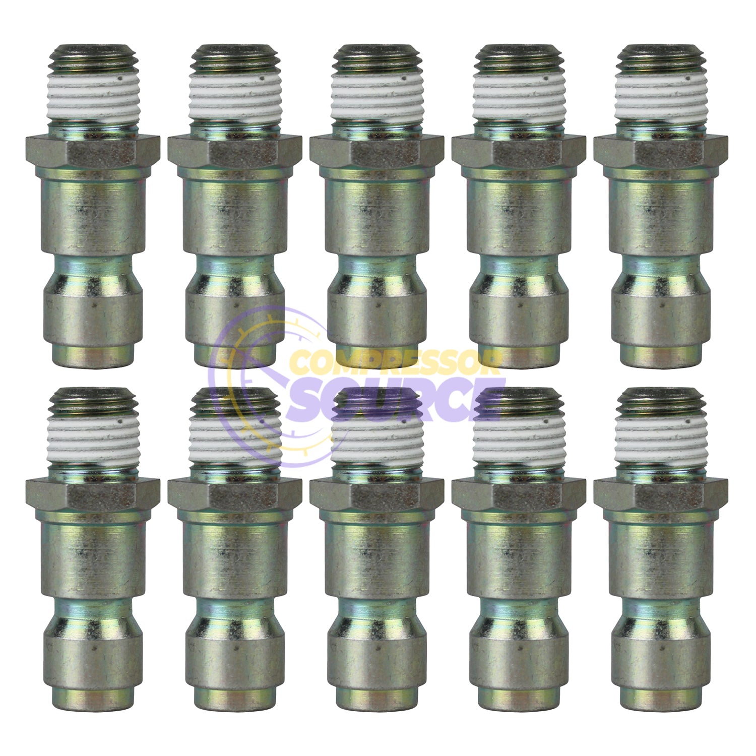 Prevost 1/4" Male NPT Plug Truflate Adaptor T Style Corrosion Proof URP086251 Pack of 10