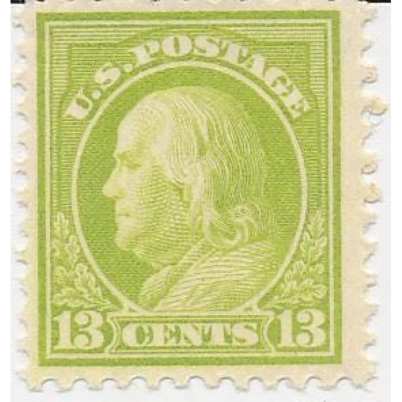 US Stamp #51313 Cent Apple GreenBen Franklin 1917