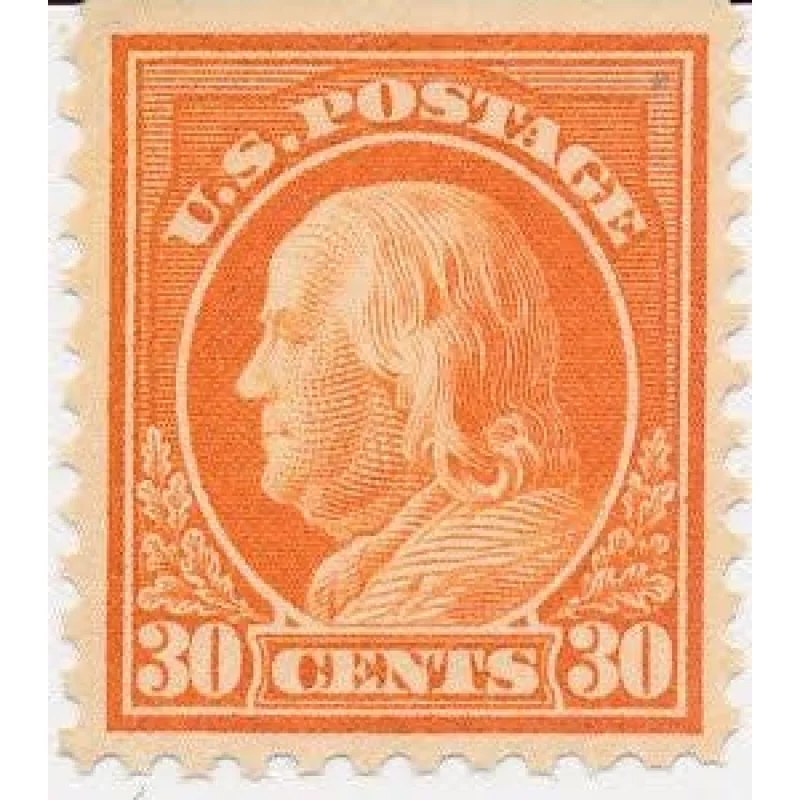 US Stamp #51630 Cents Orange Red Ben Franklin1917