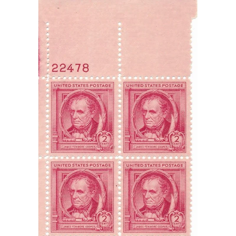 US Stamp #860 2 Cents James Fenimore Cooper1940
