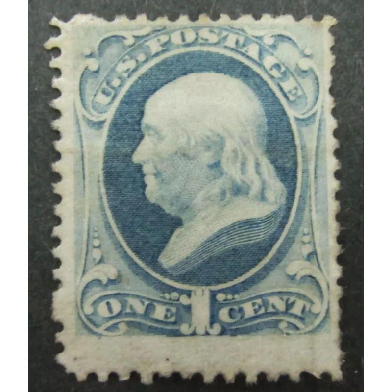 USA 1879 Benjamin Franklin Stamp # 182 Dark Ultramarine Mint Original Gum Never Hinged Catalog Value 675.00