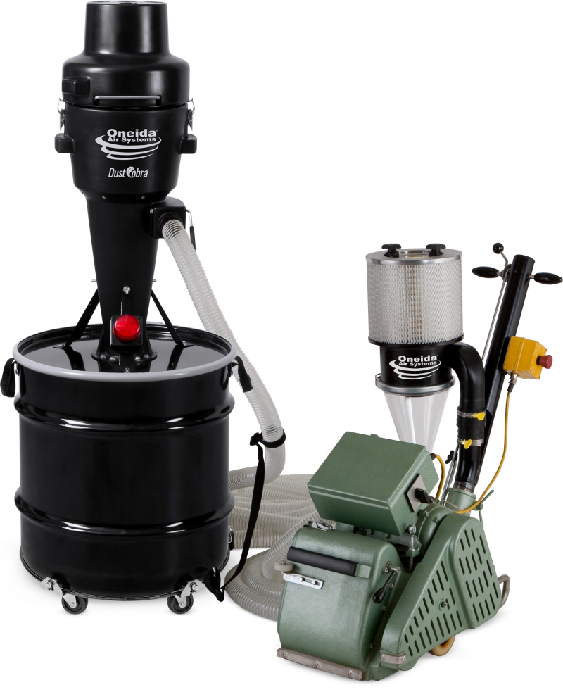 Oneida Vortex DCS Portable 35 Gal. HEPA Floor Sanding Dust Containment System w/ Sander Retrofit Handle