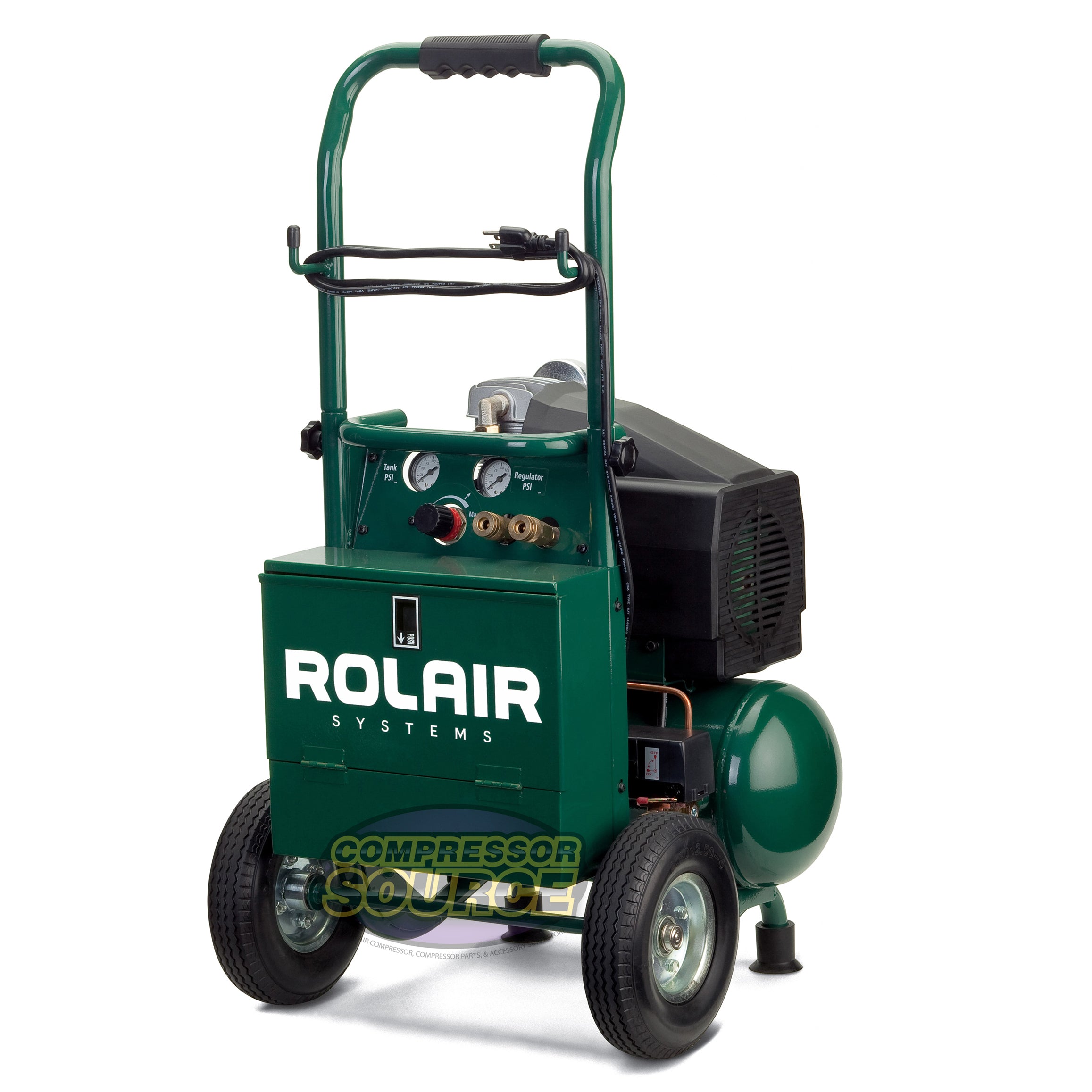 2 HP 3 Gallon 5.5 SCFM Portable Air Compressor 1 Stage Rolair VT20TB