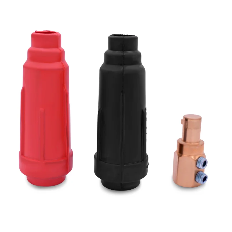 Welding Cable Panel Connector Plug with Rubber and Brass Set Spare Part for TWG210A 210 Amp Welder Generator