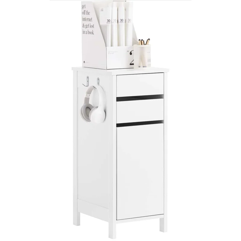 White Home Office Stand Mobile Filing Cabinet