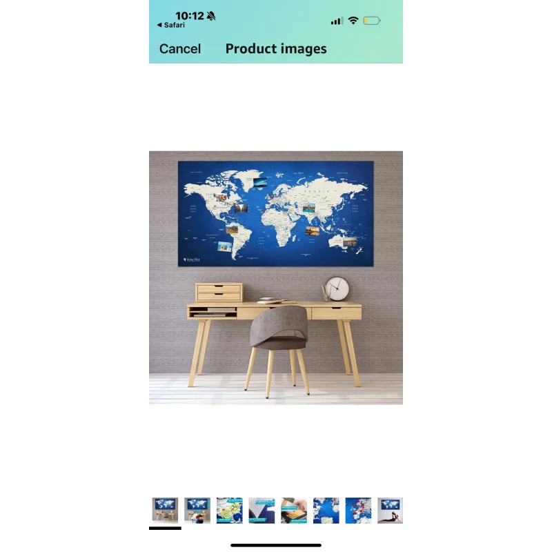 World Map XXL Fleece Wall Hanging