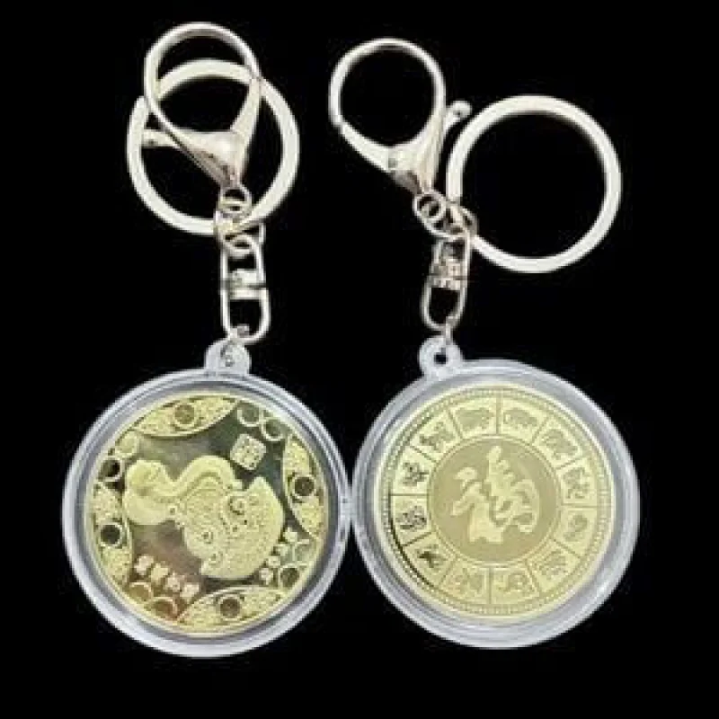 Year of Snake 2025 Gold Keychain